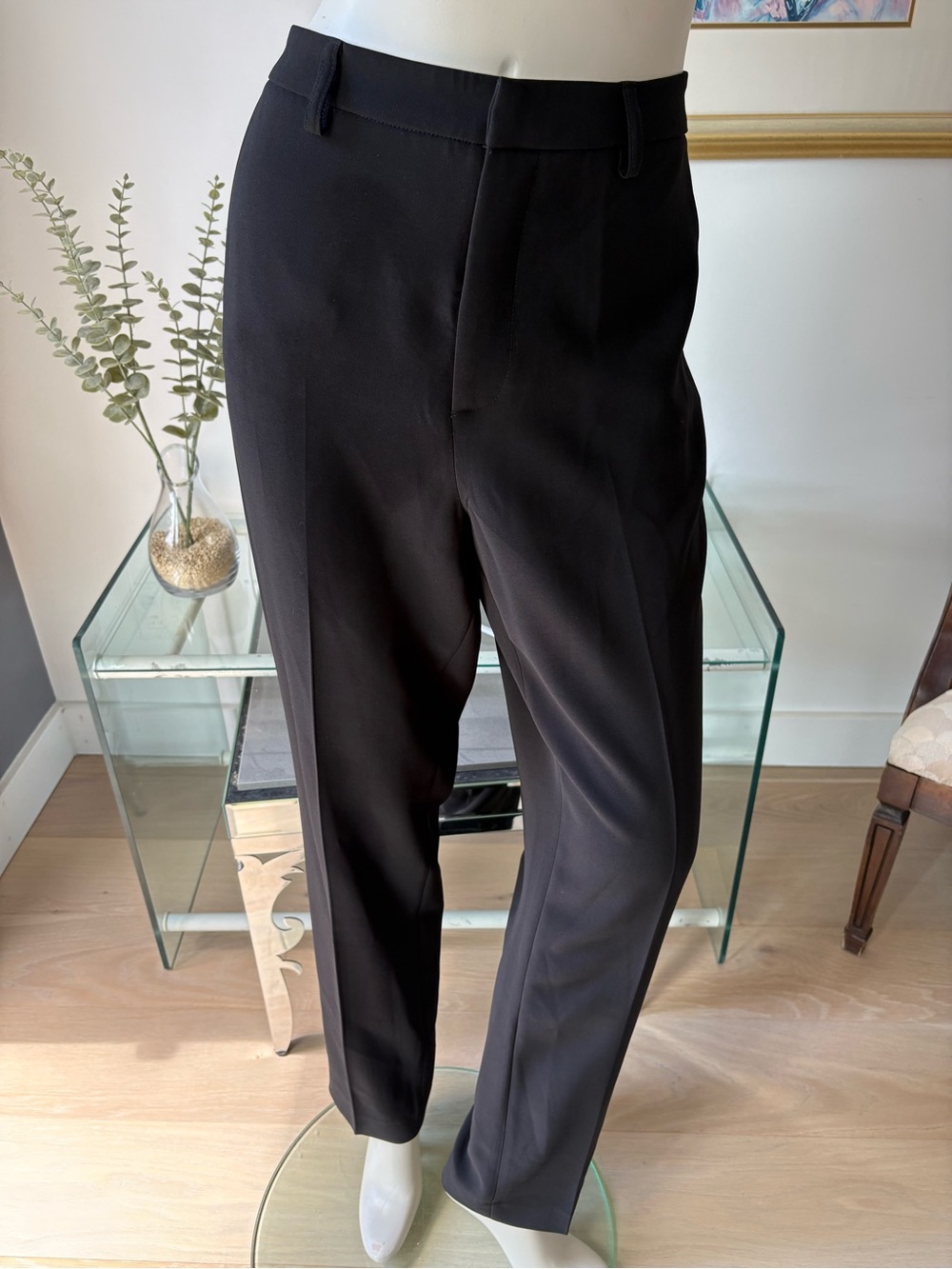ESQUALO Black Straight-Leg Dress Pants